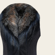 Chaleco en piel genuina de ovino y pelo de zorro para dama Chalecos 