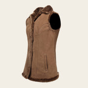 Chaleco en piel genuina de ovino para dama Chalecos 