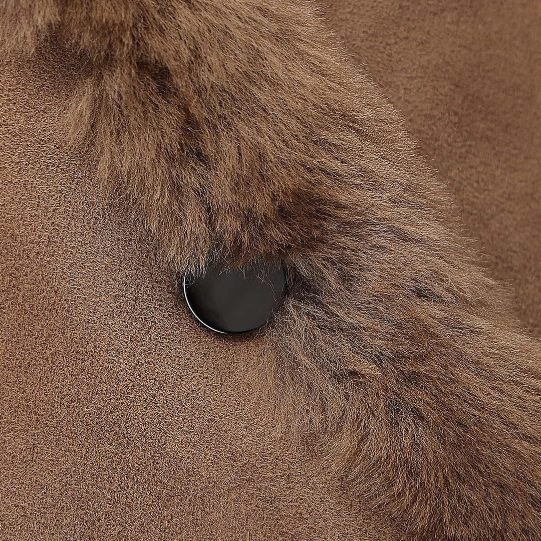 Chaleco en piel genuina de ovino para dama Chalecos 