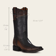 Bota fine western en piel genuina de mantarraya para caballero Botas y Botines 