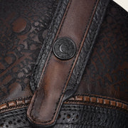 Bota fine western en piel genuina de mantarraya para caballero Botas y Botines 