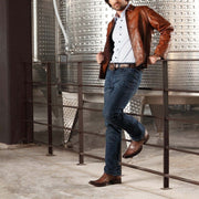 Bota tradicional en piel genuina de fuscus para caballero Botas y Botines 