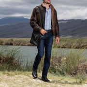 Bota tradicional en piel genuina de venado para caballero Botas y Botines 