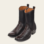 Bota casual en piel genuina de pitón para caballero Botas y Botines 