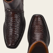 Bota casual en piel genuina de pitón para caballero Botas y Botines 