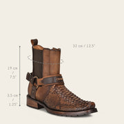 Botín urbano en piel genuina de pitón para caballero Botas y Botines 