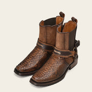 Botín urbano en piel genuina de pitón para caballero Botas y Botines 