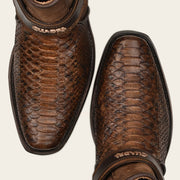 Botín urbano en piel genuina de pitón para caballero Botas y Botines 