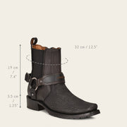 Botín urbano en piel genuina de tiburón para caballero Botas y Botines 