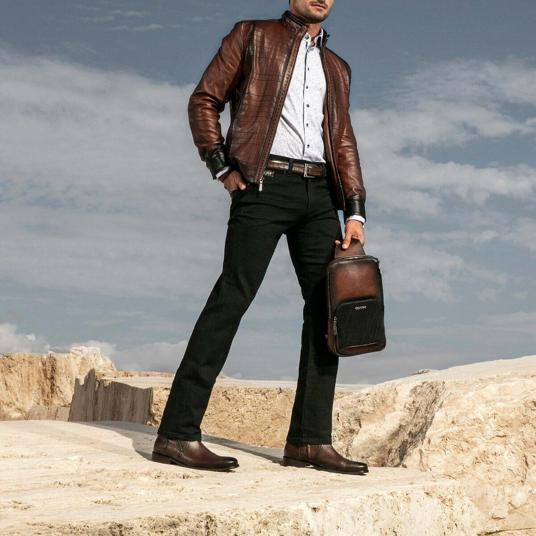 Botas Cafes Outfits Con Botines Para Hombre Bota De Vestir En Piel