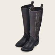 Bota casual en piel genuina de pitón para dama Novedades 