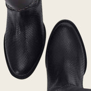 Bota casual en piel genuina de pitón para dama Novedades 