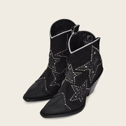 Botín casual en piel genuina de mantarraya para dama Botas y Botines 