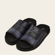 Sandalia en piel genuina de pitón para caballero Sandalia 