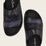 Sandalia en piel genuina de pitón para caballero Sandalia 