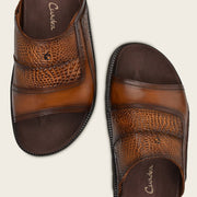 Sandalia en piel genuina de alligator para caballero Sandalia 