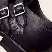 Calzado monkstrap en piel genuina de venado Zapatos 