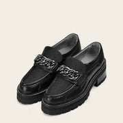 Mocasín en piel genuina de mantarraya para dama Zapatos 