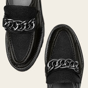 Mocasín en piel genuina de mantarraya para dama Zapatos 