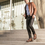 Botín urbano en piel genuina de tiburón para caballero Urbana 