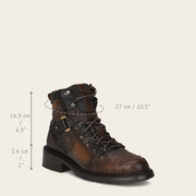 Botín urbano en piel genuina de avestruz para caballero Botas y Botines 