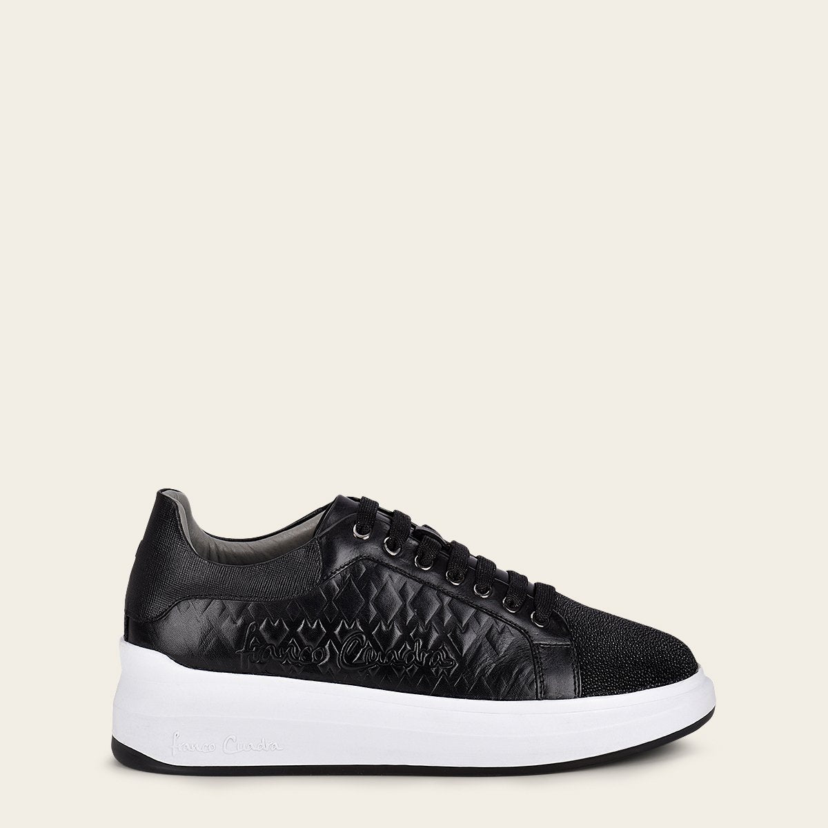 Tenis en piel genuina de mantarraya para dama – Cuadra México
