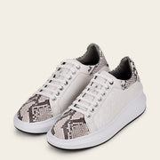 Tenis en piel genuina de pitón para dama Tenis 