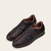 Tenis en piel de pata de avestruz para caballero Tenis 