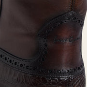 Bota de vestir en piel genuina de caimán para caballero Botas y Botines 