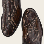 Bota casual en piel genuina de pitón para dama Botas y Botines 