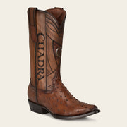 Bota vaquera en piel genuina de avestruz para caballero Vaquera 