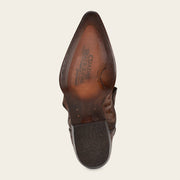 Bota vaquera en piel genuina de avestruz para caballero Vaquera 