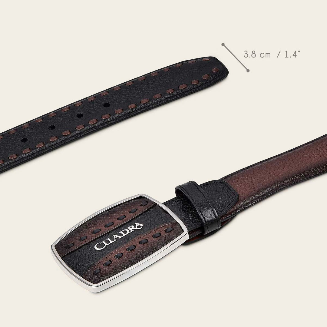 Cinturón tradicional en piel genuina de venado.
