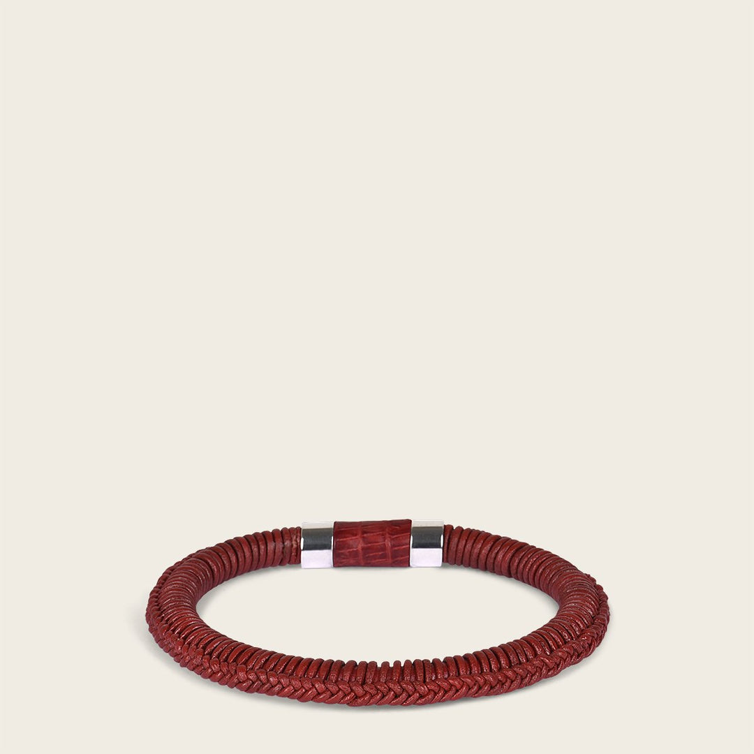 Pulsera de piel trenzada