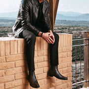 Botín de vestir en piel genuina de venado para caballero Botas y Botines 