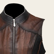 Chaleco para dama en piel genuina Chalecos 