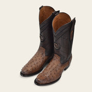 Bota tradicional en piel genuina de avestruz para caballero Botas y Botines 