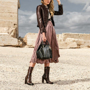 Botín de vestir para dama en piel genuina Botas y Botines 